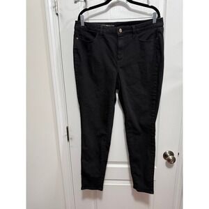 Talbots Womens 14W High‎ Waist Jeggings Ankle Flawless Jeans Black